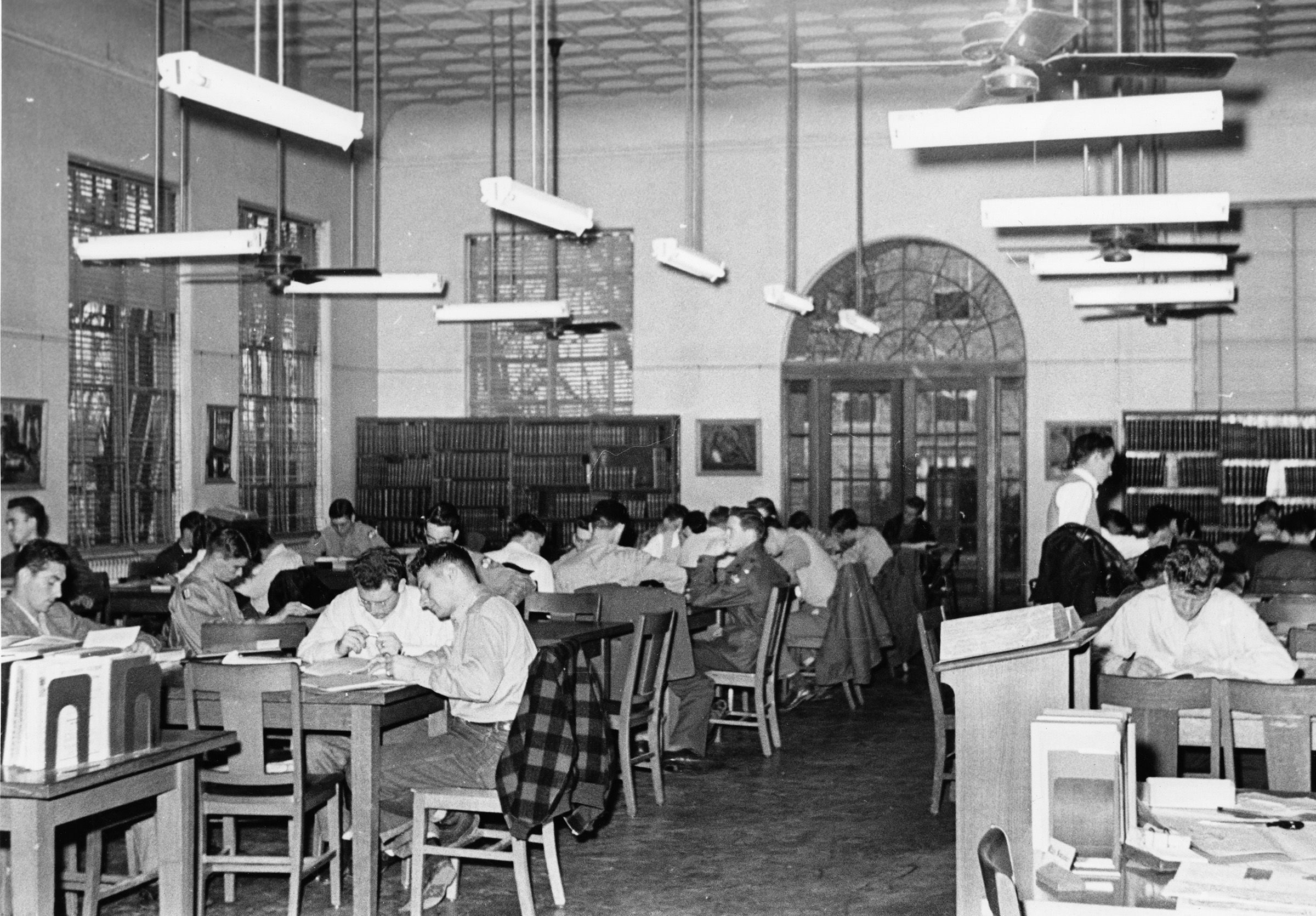 Library in College Hall, North Texas Agricultural College