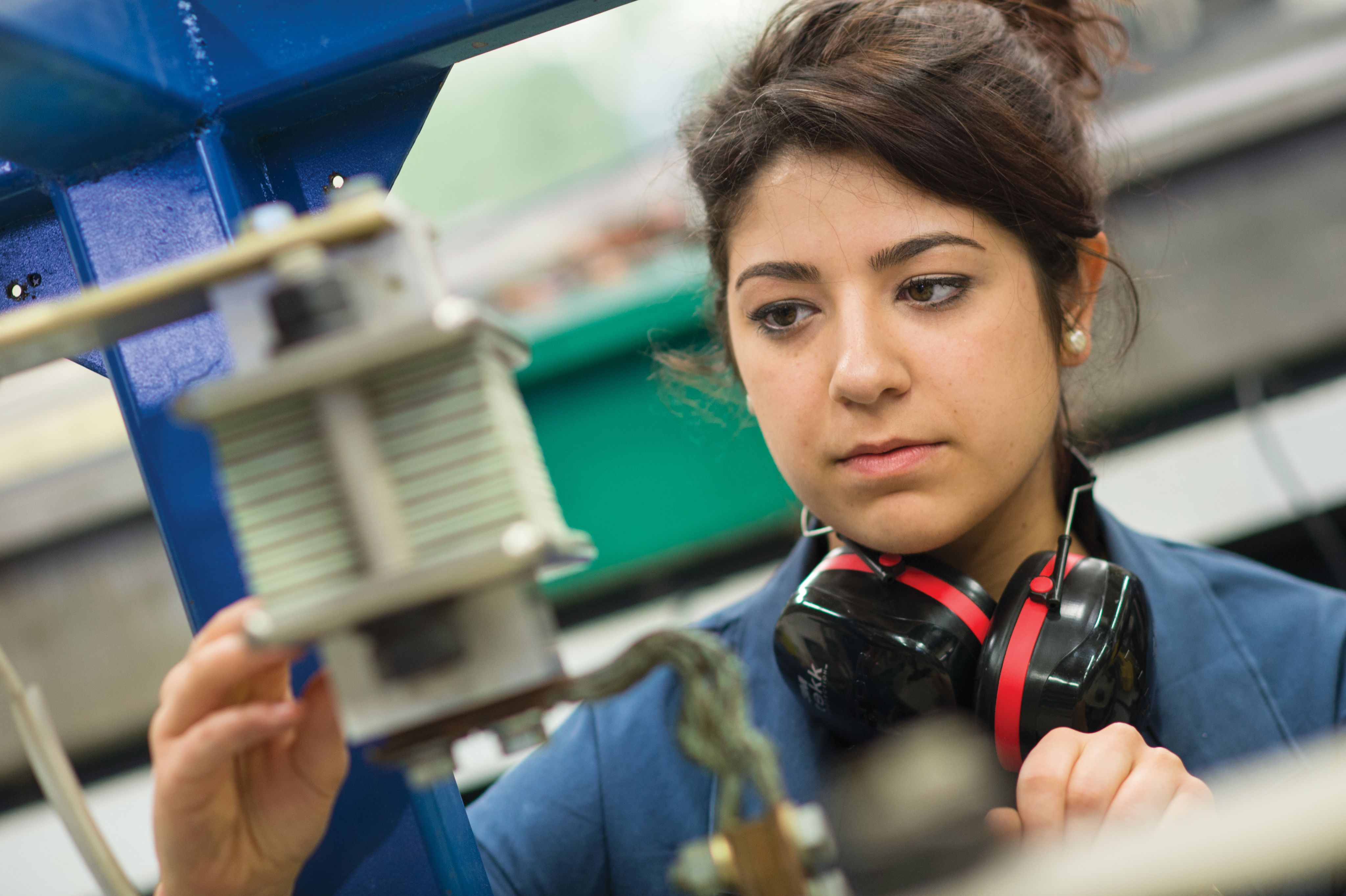 UTA student Mila Hunt works on a project